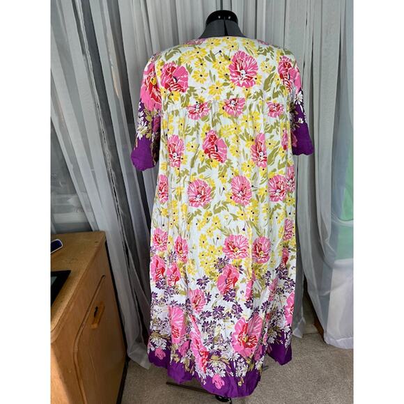 nap dress floral pink yellow purple boho - Picture 6 of 9